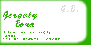 gergely bona business card