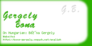 gergely bona business card
